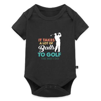 Golf Gag Fun Vintage Balles de golf Pun Jok Control - Body à manches courtes Premium Bébé - noir - Devant