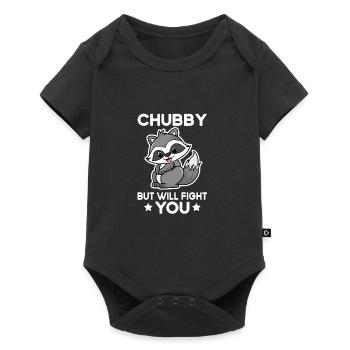 Potelé, mais je vais te combattre, vilain Quoi - Body à manches courtes Premium Bébé - noir - Devant