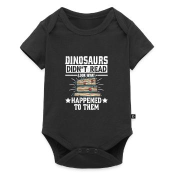 Les dinosaures n’ont pas lu ce qui leur est arrivé - Body à manches courtes Premium Bébé - noir - Devant