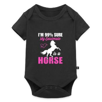 Je suis sûr à 99% que mon âme soeur - Body à manches courtes Premium Bébé - noir - Devant