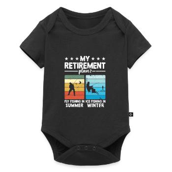 Fly fishing - Ice fishing pension scheme - Baby Premium short-sleeve bodysuit - black - Front