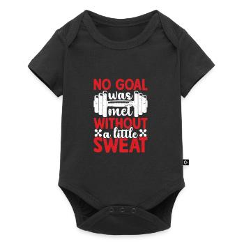 No goal was achieved without a little sweat - Baby Premium short-sleeve bodysuit - black - Front