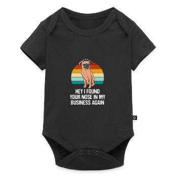 I found your nose again in my shop - Baby Premium short-sleeve bodysuit - black - Front