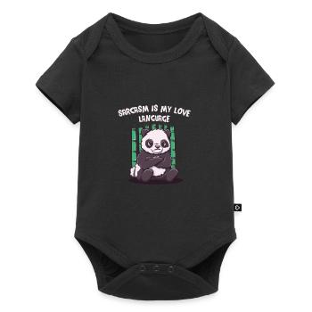 Sarcasm is my love language Funny Sarcastis - Baby Premium short-sleeve bodysuit - black - Front