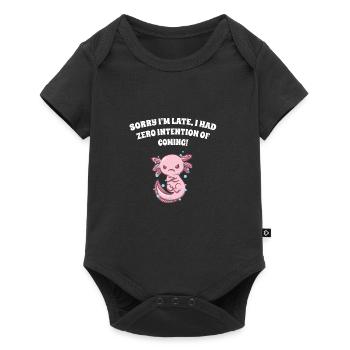 I'm late, I had no intention of funny sa - Baby Premium short-sleeve bodysuit - black - Front