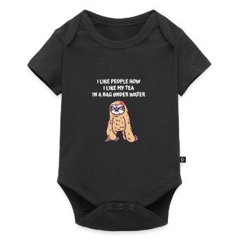 Ich mag die Leute, wie ich meinen sarkastischen Sa - Baby Premium Kurzarmbody - Schwarz - Vorne