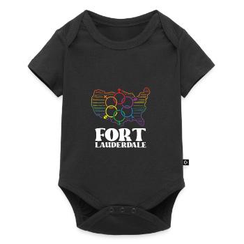 Fort Lauderdale Pride Flag Mois de la fierté LGBTQ Fla - Body à manches courtes Premium Bébé - noir - Devant