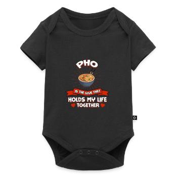 Pho garde ma vie ensemble soupe de nouilles drôle H - Body à manches courtes Premium Bébé - noir - Devant