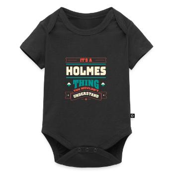 C’est un truc de Holmes, le nom de famille correspond à F - Body à manches courtes Premium Bébé - noir - Devant