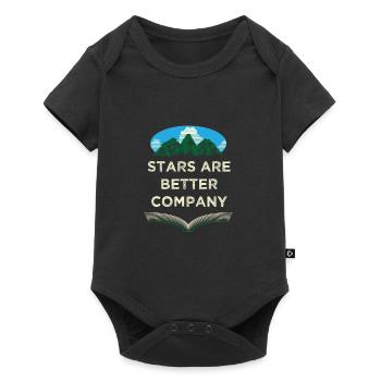 Stars are better corporate camping travelers campers - Baby Premium short-sleeve bodysuit - black - Front
