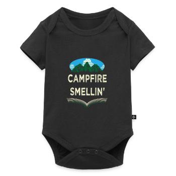 Campfire Smell Camping Summer Camper Tropical Fa - Baby Premium short-sleeve bodysuit - black - Front
