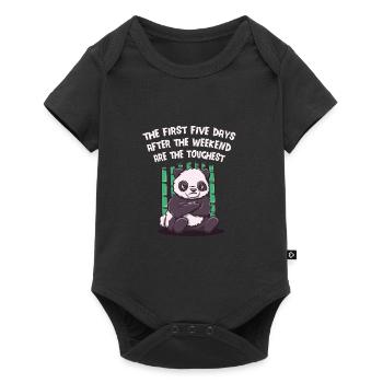The first five days for the weekend are the h - Baby Premium short-sleeve bodysuit - black - Front