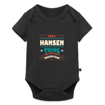 C’est une chose Hansen qui correspond au nom de famille, - Body à manches courtes Premium Bébé - noir - Devant