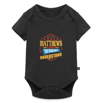 C’est un truc de Matthews drôle de nom de famille humour - Body à manches courtes Premium Bébé - noir - Devant