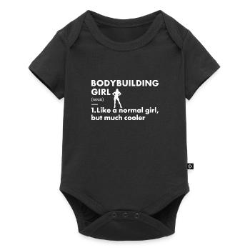 Sport Girl Definition Bodybuilding - Baby Premium short-sleeve bodysuit - black - Front