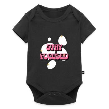Stay Focused Positive Affirmations Pink Women - Baby Premium short-sleeve bodysuit - black - Front