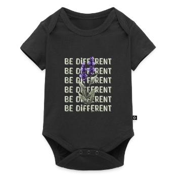 BE DIFFERENT – Lavender Flower Love Affirmations - Baby Premium short-sleeve bodysuit - black - Front