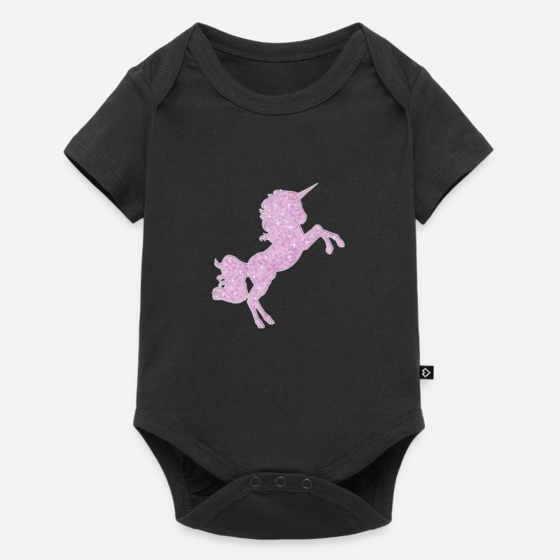 Einhorn - Baby Premium Kurzarmbody - Schwarz