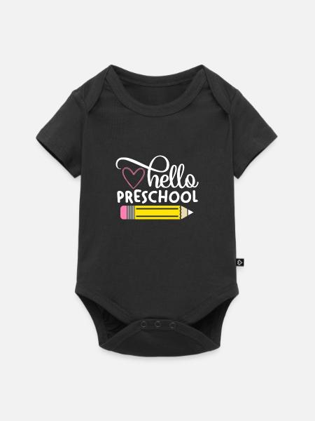 Hallo Vorschule - Baby Premium Kurzarmbody - Schwarz
