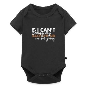Si je ne peux pas apporter mon teckel, je n’y vais pas - Body à manches courtes Premium Bébé - noir - Devant