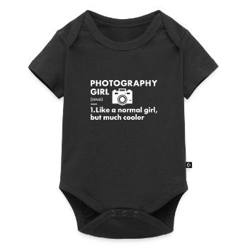 Photographe Fille Définition Photographie - Body à manches courtes Premium Bébé - noir - Devant
