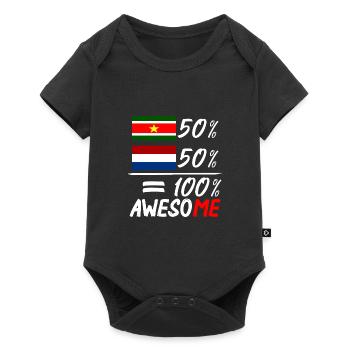 Half Nederlander half Surinaams - Baby Premium Kurzarmbody - Schwarz - Vorne