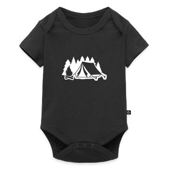 camping - Body à manches courtes Premium Bébé - noir - Devant