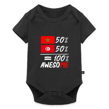 50% Marocain 50 % tunais - Body à manches courtes Premium Bébé - noir - Devant
