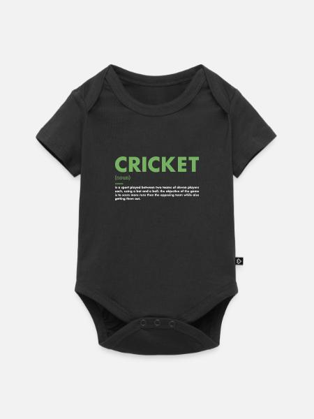 Sport Definition Cricket - Baby Premium Kurzarmbody - Schwarz