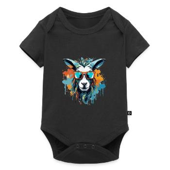 Party Bock aux couleurs vives - Body à manches courtes Premium Bébé - noir - Devant