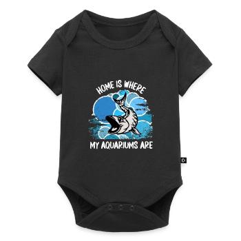 Aquarium Aquarists Fish Ornamental fish Aquaristics - Baby Premium short-sleeve bodysuit - black - Front