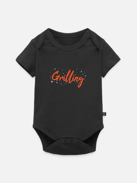 Griller Grilling - Baby Premium Kurzarmbody - Schwarz