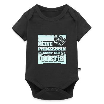 Nom de la fille Odette - Body à manches courtes Premium Bébé - noir - Devant