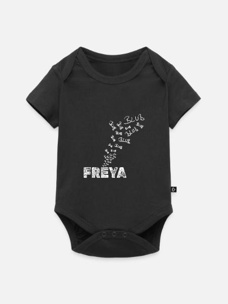 Anglerin Freya - Baby Premium Kurzarmbody - Schwarz
