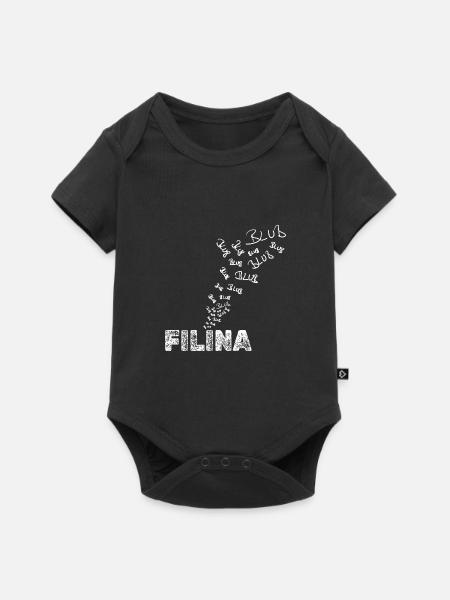 Filina - Baby Premium Kurzarmbody - Schwarz