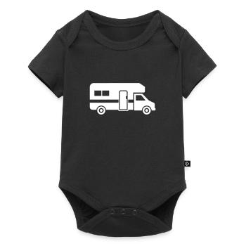 Wohnmobil - Baby Premium Kurzarmbody - Schwarz - Vorne