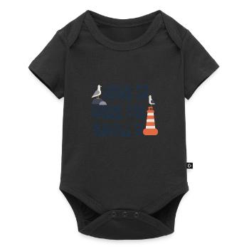 Home is where the seagull is - Baby Premium short-sleeve bodysuit - black - Front