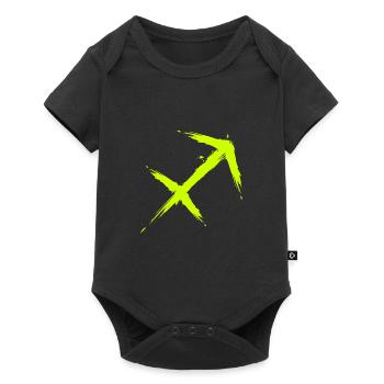 Schütze Sternzeichen Sagittarius Symbol Gelb Neu - Baby Premium short-sleeve bodysuit - black - Front