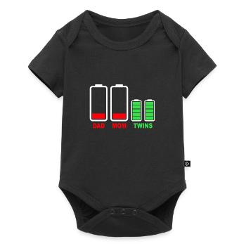 Twins work family - Baby Premium short-sleeve bodysuit - black - Front