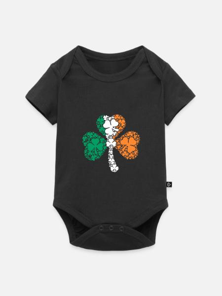 Shamrock St. Patrick's Day - Baby Premium Kurzarmbody - Schwarz