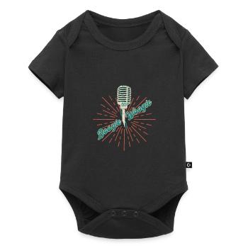 Boogie Woogie Vintage Mikrofon Geschenk - Baby Premium Kurzarmbody - Schwarz - Vorne