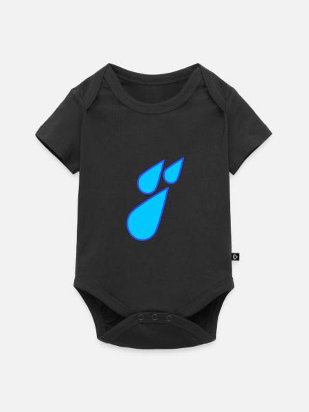 Wassertropfen - Baby Premium Kurzarmbody - Schwarz