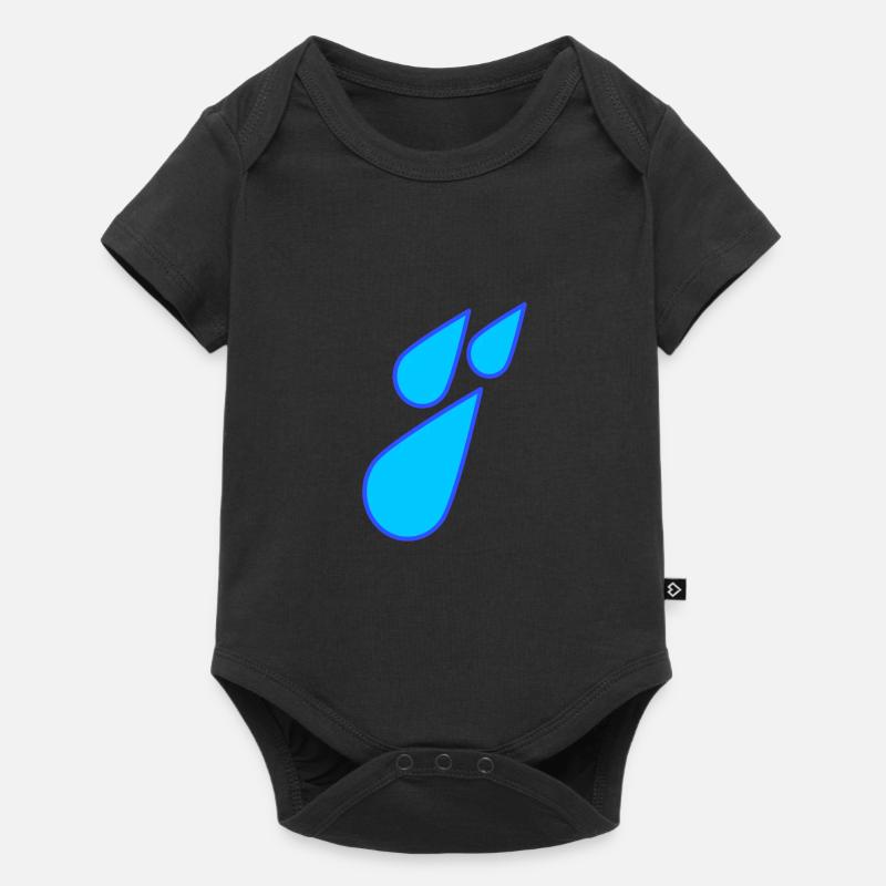Wassertropfen - Baby Premium Kurzarmbody - Schwarz