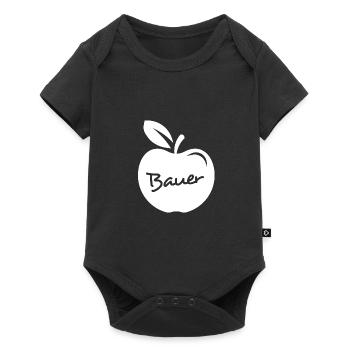 apfel bauer - Baby Premium Kurzarmbody - Schwarz - Vorne