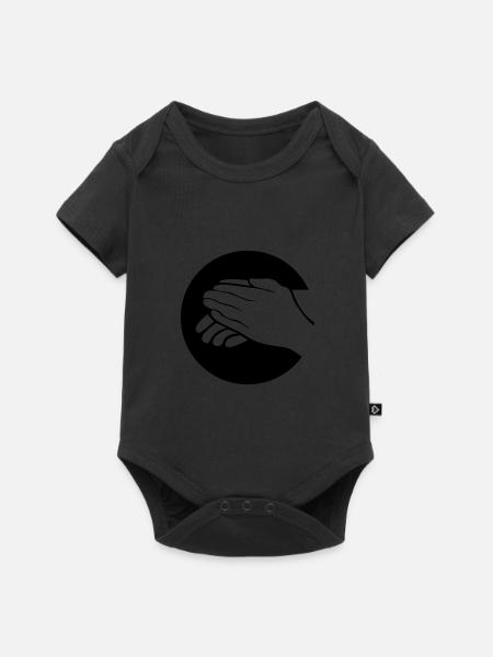 hände - Baby Premium Kurzarmbody - Schwarz