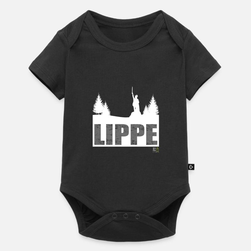 Lippe Landschaft Kreis Lippe Hermannsdenkmal - Baby Premium Kurzarmbody - Schwarz