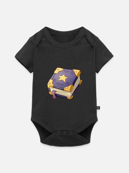 Zauberer Zauberbuch - Baby Premium Kurzarmbody - Schwarz