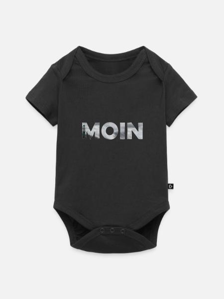 Moin Leuchtturm Meer - Baby Premium Kurzarmbody - Schwarz