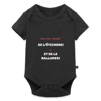 Avez vous essayé de l'éteindre et de le rallumer! - Body à manches courtes Premium Bébé - noir - Devant