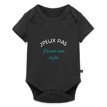 J peux pas j'ai pas envie en fait - Body à manches courtes Premium Bébé - noir - Devant